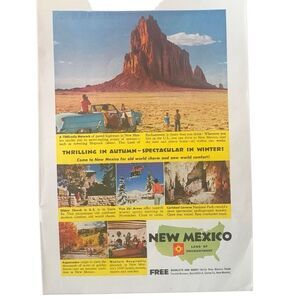 Vintage 1954 New Mexico Autumn Winter Ad Advertisement
